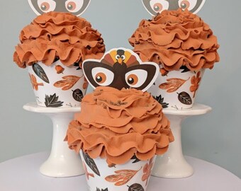 Fake Faux Whipped Cream Cupcake Fall Autumn Thanksgiving Dessert Tiered Tray Decor
