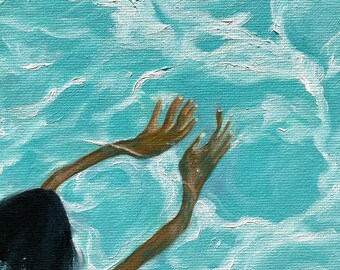 Swim 油絵 oil painting 絵画 原画 abstract Swim 油絵 oil painting 絵画 原画 abstract 原画】油絵 （予約