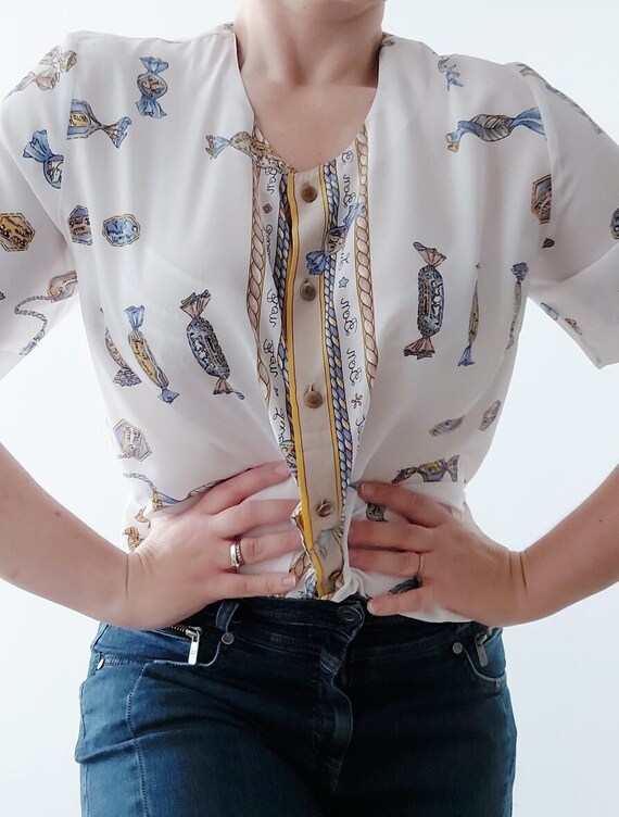 Vintage Summer Short Sleeve Button Down 