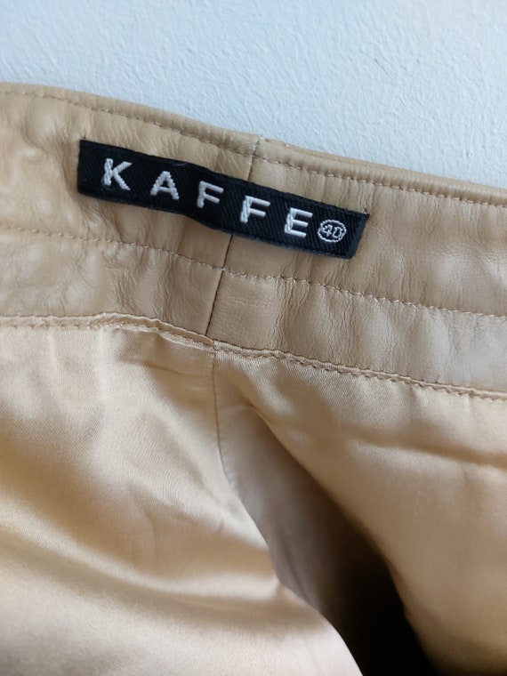 Vintage leather pants, beige/camel/brown leather trou… Gem