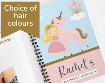 Personalized Princess Unicorn Notebook: Fairytale Gift