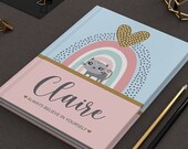 Personalised Journal for Girls, Custom Hardcover Diary, Cute Cat Journal, Hardcover Personalised Cat Diary, Personalised Gift for niece.