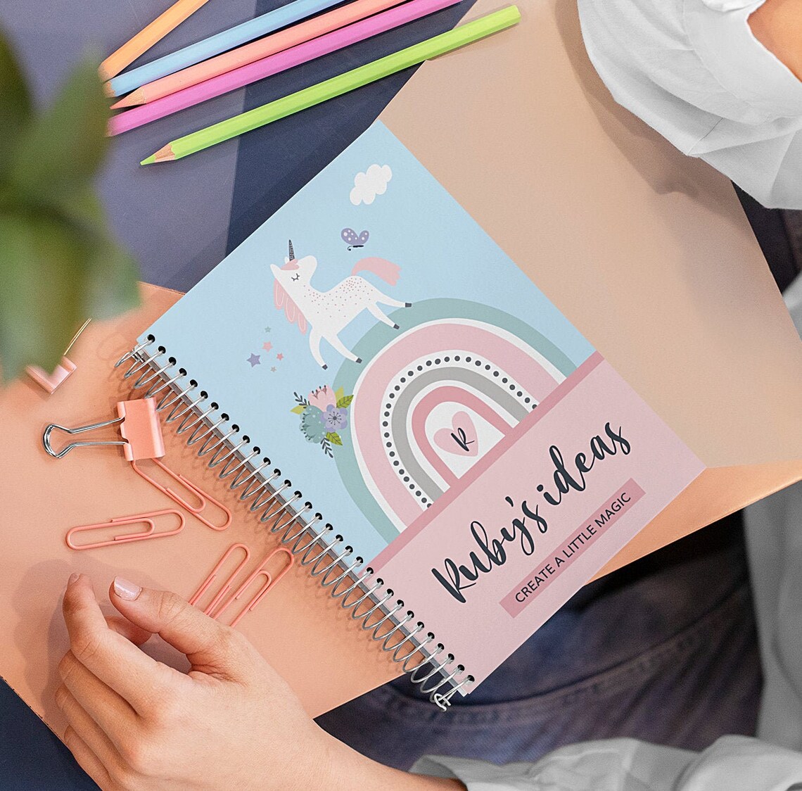 Personalised Unicorn Notebook Cute Spiral A5 Notebook Etsy UK