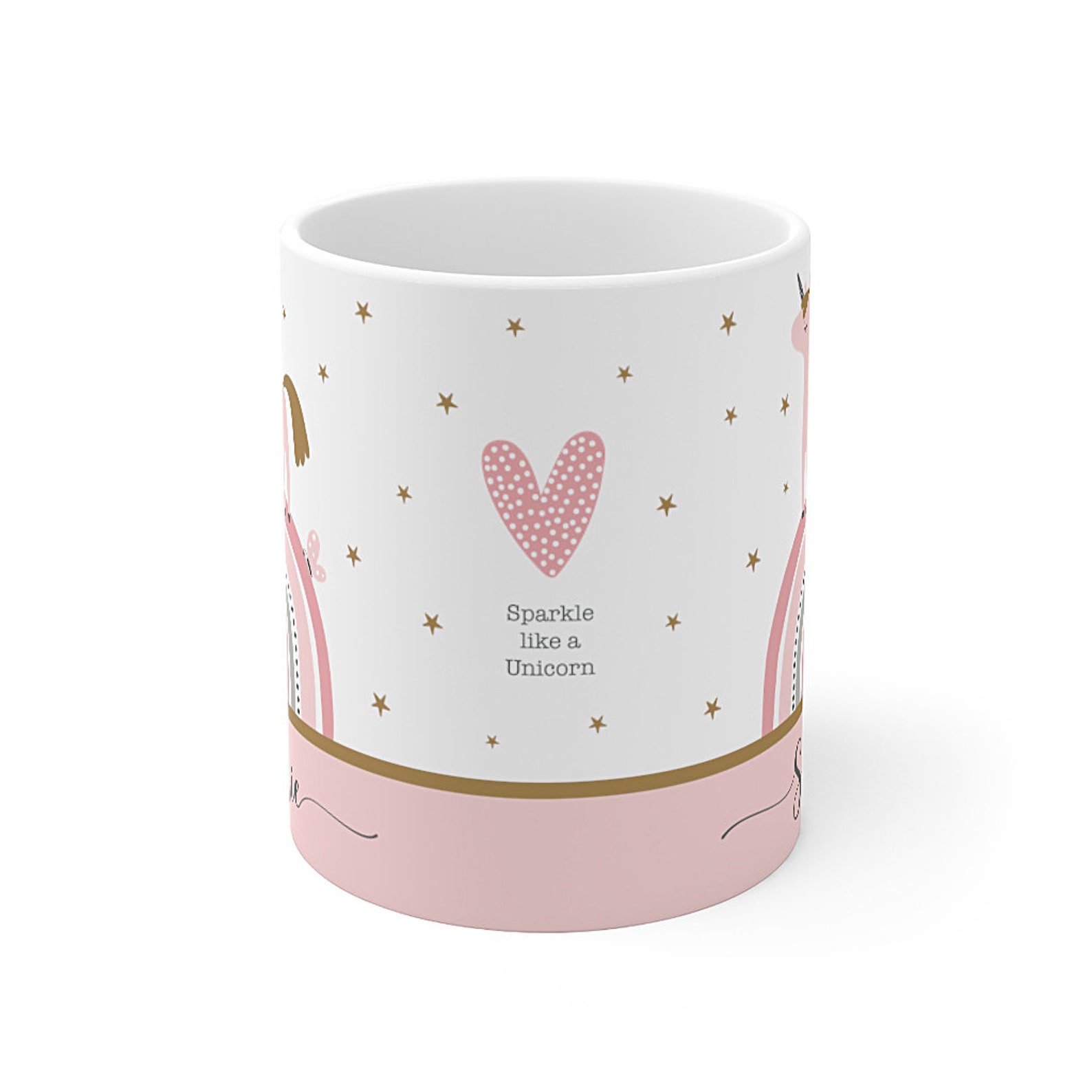 Personalised Unicorn Mug – Custom Name Rainbow Hot Chocolate Cup Gift ...