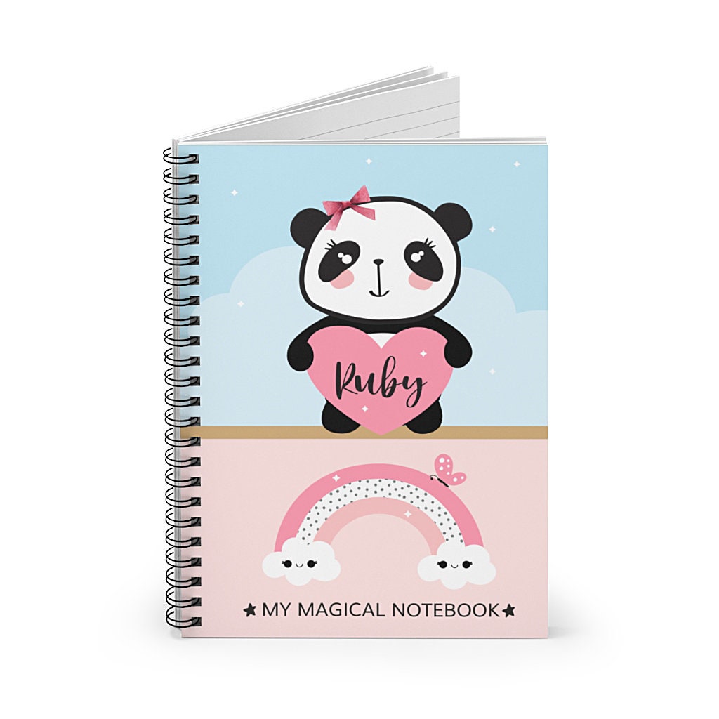 Mon cahier Kawaii Panda: carnet de notes filles, femmes Panda rigolo | 120  pages lignées | Thème Kawaii