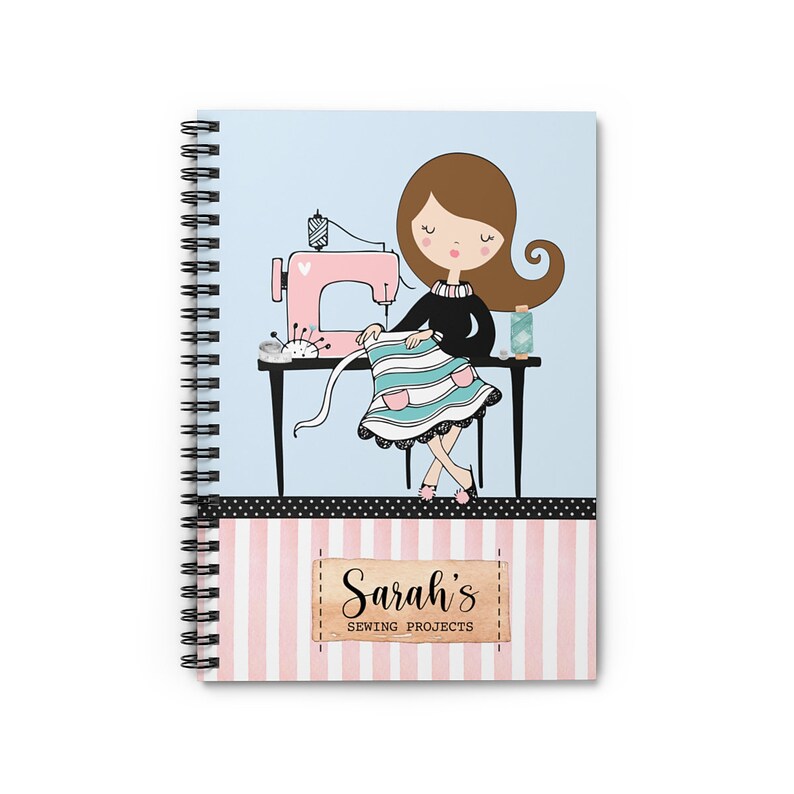 Sewing Planner, Personalised sewing Notebook, Sewing Projects Gift, Gift for Sewing Lover, Sewing Notebook, Sewing Gift Spiral Notebook. image 5