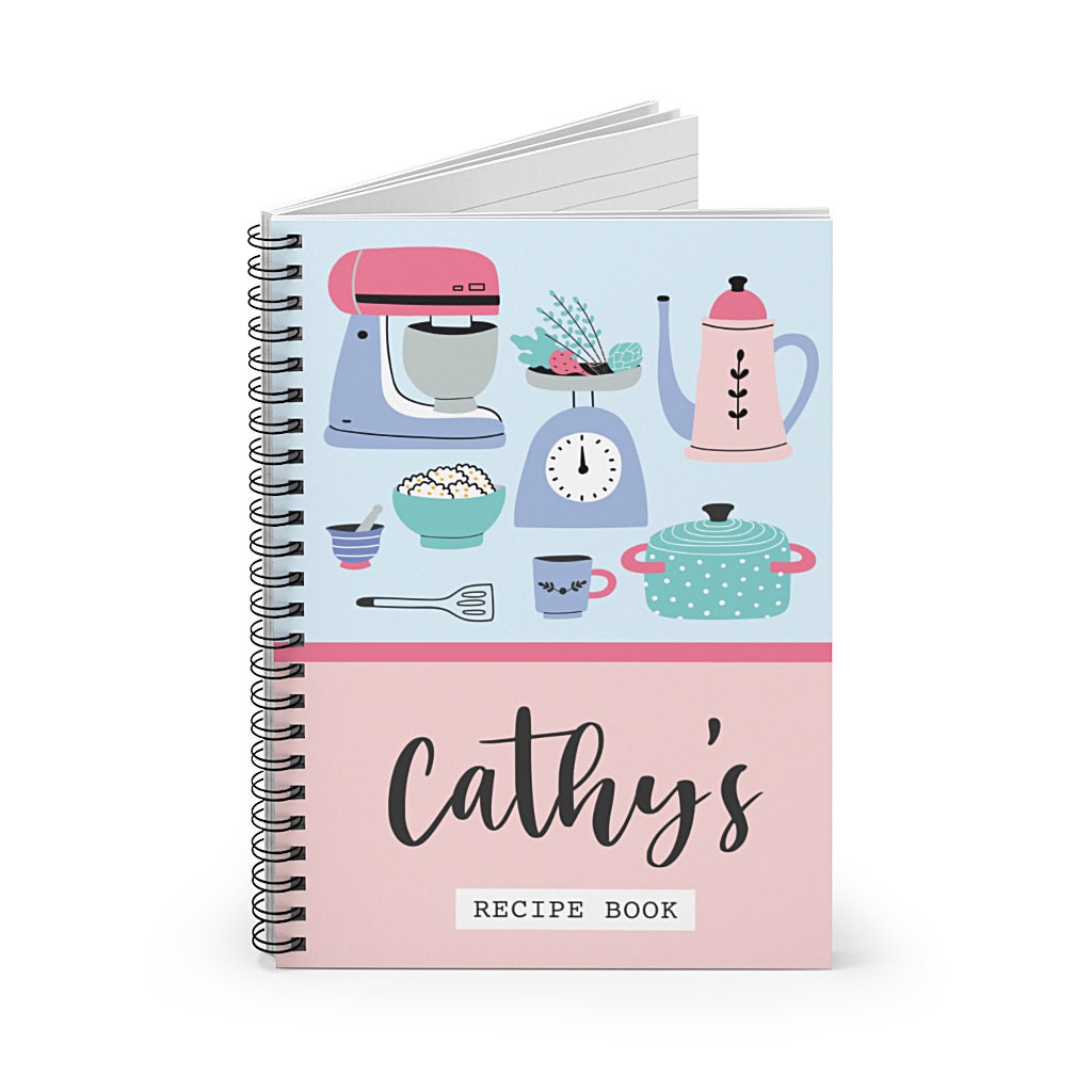 Personalised Recipe Notebook Recipe Journal Custom Recipe Etsy