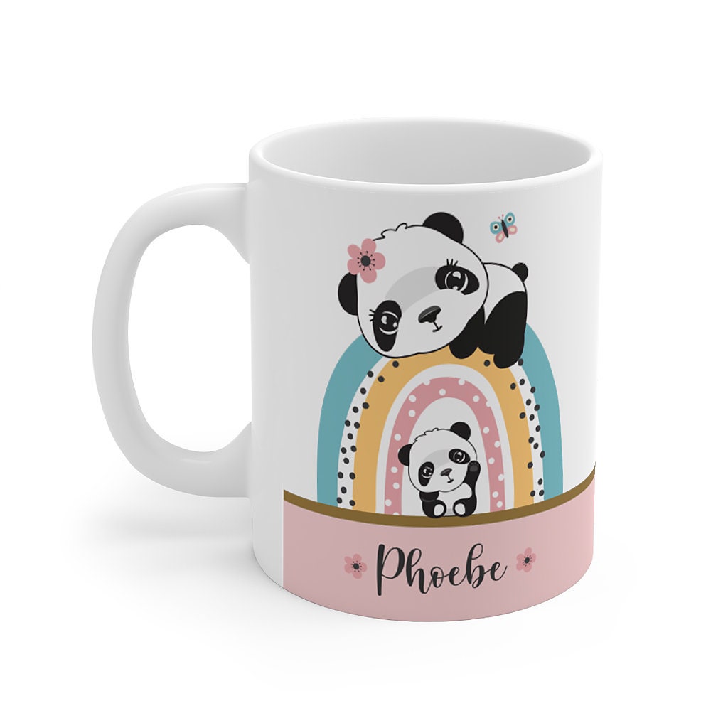 Taza de panda personalizada, taza de panda de cumpleaños, regalo para  amantes de pandas, taza linda de panda, taza personalizada para niños, taza  de chocolate caliente, taza para nieta. -  México