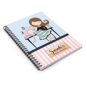 Sewing Planner, Personalised sewing Notebook, Sewing Projects Gift, Gift for Sewing Lover, Sewing Notebook, Sewing Gift Spiral Notebook. image 7