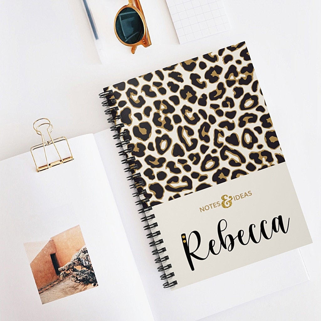 Personalised Notebook Custom Notebook Animal Print Notebook Etsy UK