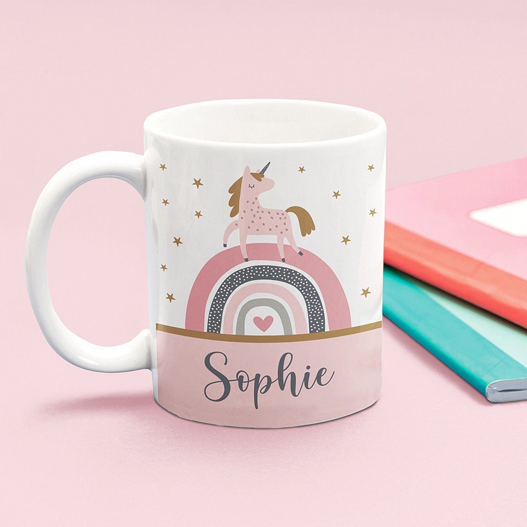 Taza de unicornio personalizada: regalo de cumpleaños arcoíris para niñas  España