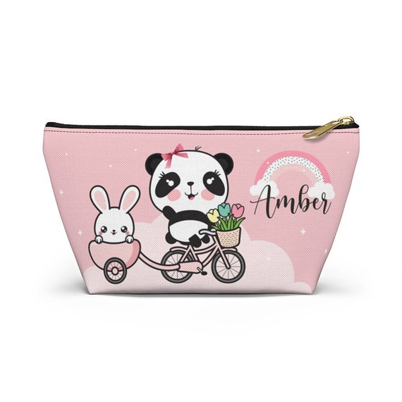 Personalized Panda Pencil Pouch Personalized Pouch Zipper Pencil Pouch Pencil Holder Custom Pouch Custom Pencil Panda School Supplies Etsy