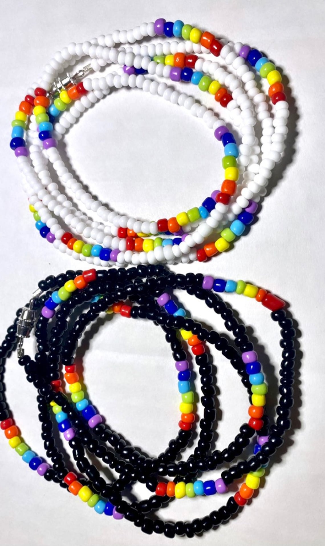 Rainbow Pride Waist Beads With Clasps Belly Jewelry Etsy