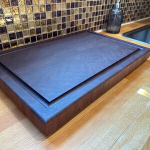 End Grain Cutting Board Juice Groove Thick Walnut Butcher Block Mother ...