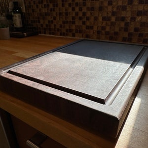 End Grain Cutting Board Juice Groove Thick Walnut Butcher Block Mother ...