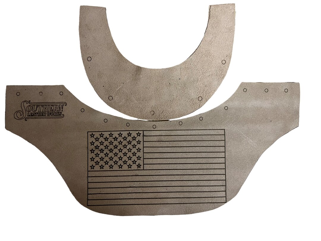 Custom Engraved Tan American Flag Leather Kit for Pipeliner Hood. Etsy