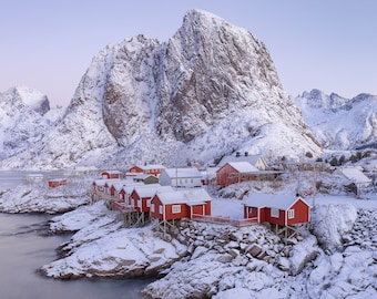 Hamnøy Norway Winter Landscape Photography Print