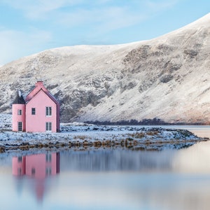 The Pink House Scotland Highlands Landscape Print