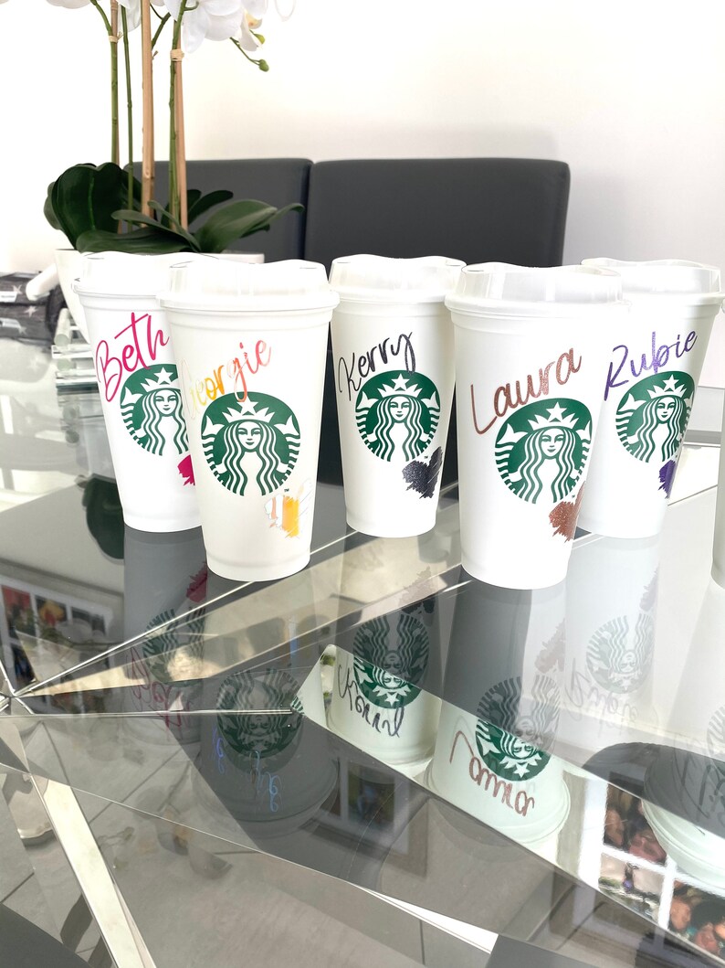 Starbucks Reusable Hot Coffee Cup UK Personalised Gift Etsy