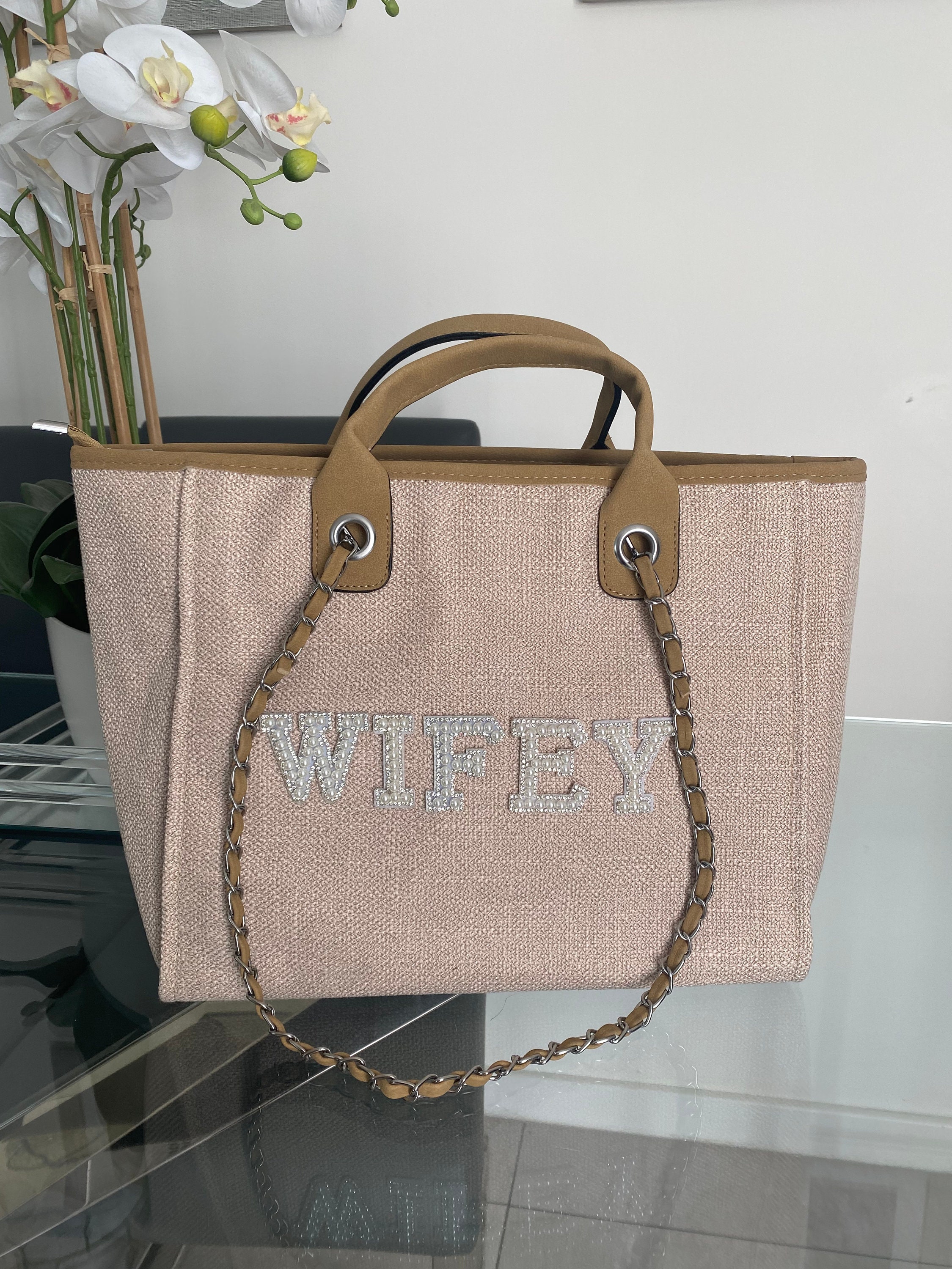 Personalised Shoulder Tote Bag, Women's Handbag, Beach Bag, custom