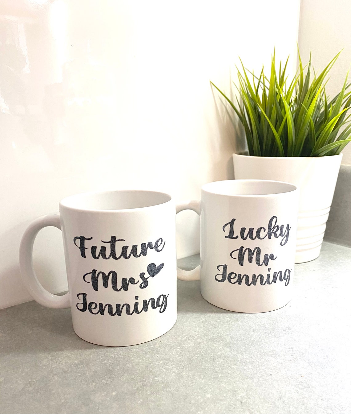 Engagement Mugs Personalised name Mug Personalised Couple Etsy
