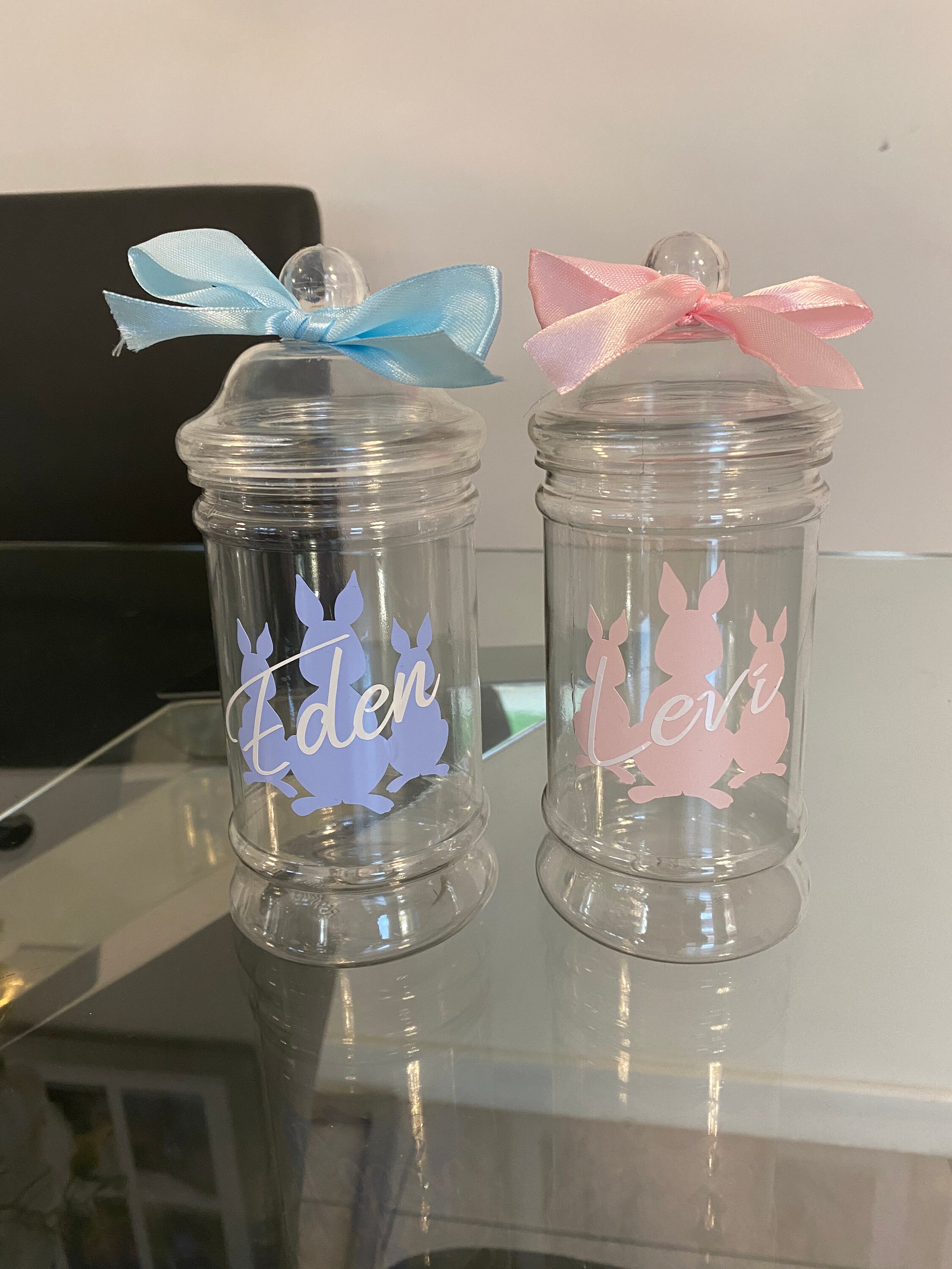 Personalised Easter Bunny Gift Easter Sweetie Jar Childrens Etsy UK