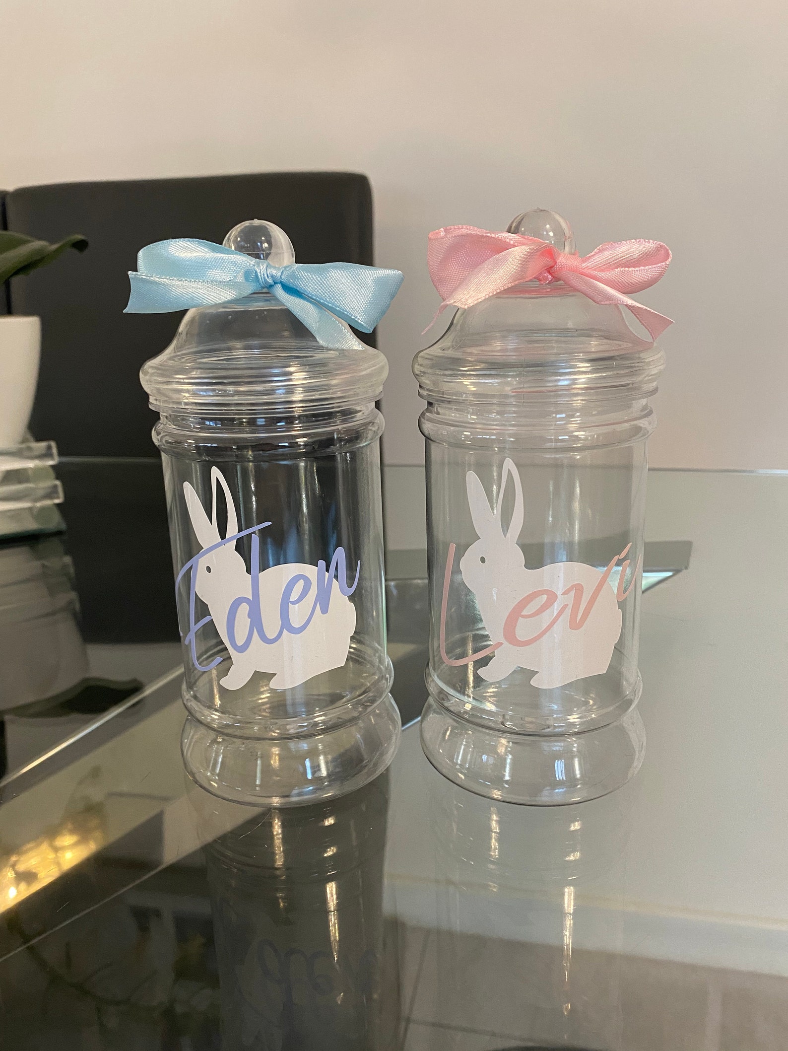Personalised Easter Bunny Gift Easter Sweetie Jar Childrens Etsy UK