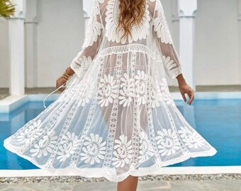 Bride beach kaftan, beach cover up, hen party beachwear, bride to be gift ,bridal swimwear, abroad hen party, bridal party outfit