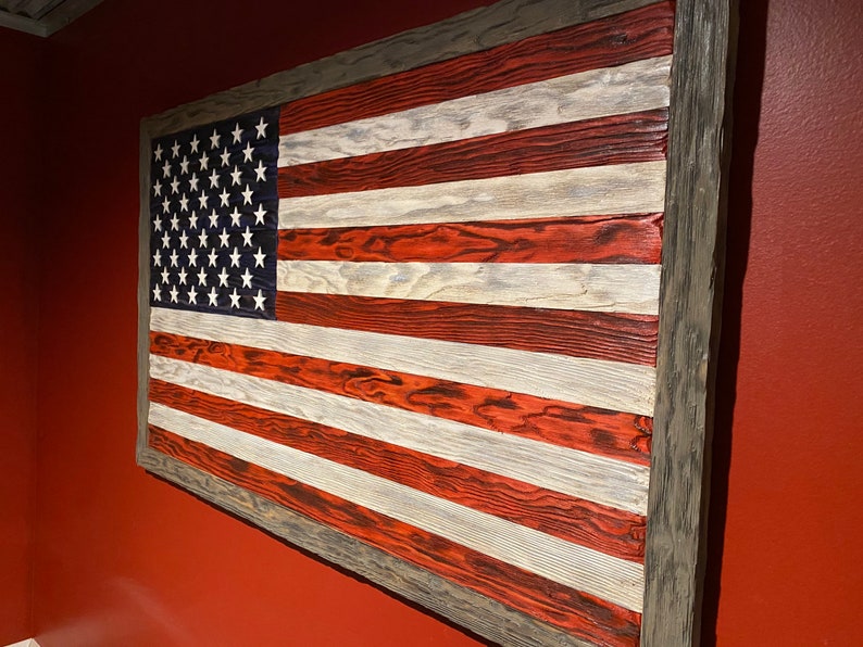 Wooden American Flag image 9