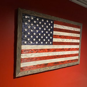 Wooden American Flag image 7