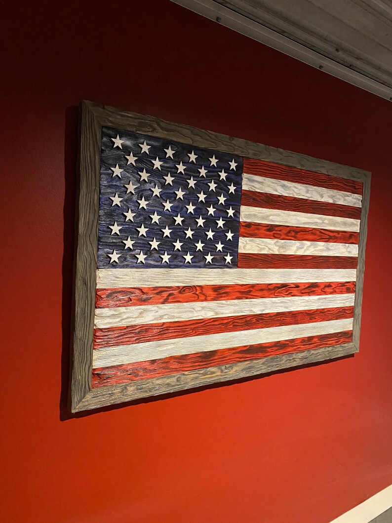 Wooden American Flag image 7