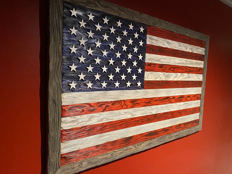 Wooden American Flag image 2
