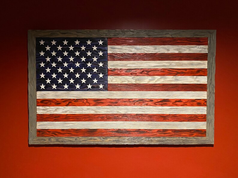 Wooden American Flag image 6