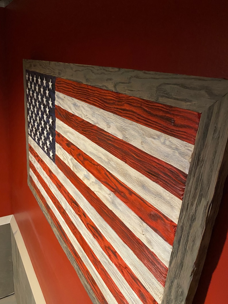 Wooden American Flag image 5