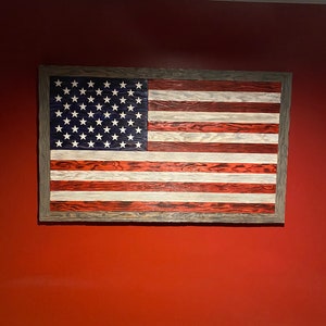 Wooden American Flag image 3
