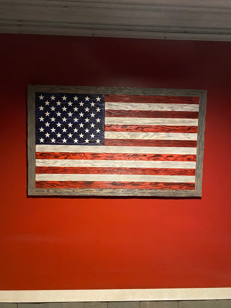 Wooden American Flag image 3