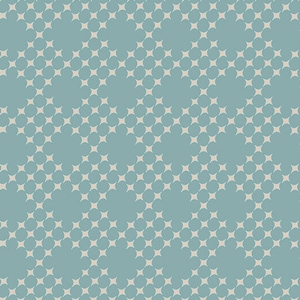 May include: A seamless pattern with a repeating design of small, light beige circles on a light blue background. The circles are arranged in a staggered pattern, creating a subtle diamond shape.