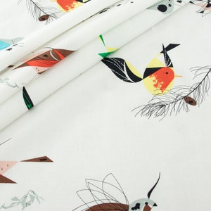 Western Birds Main Print, Charley Harper for Birch Organic Fabric,  RESTOCKED!