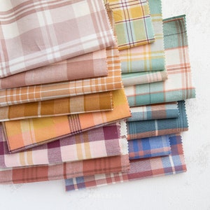 Arcade Wovens by Fableism Supply Co, 10-15 of 14 shades, 100% Cotton woven fabric for quilting, garments and home decor, group 2 of 3