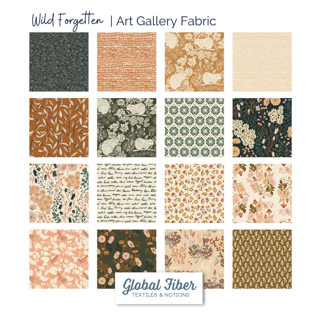 Wild Forgotten Cotton Fabric by Bonnie Christine, Art Gallery