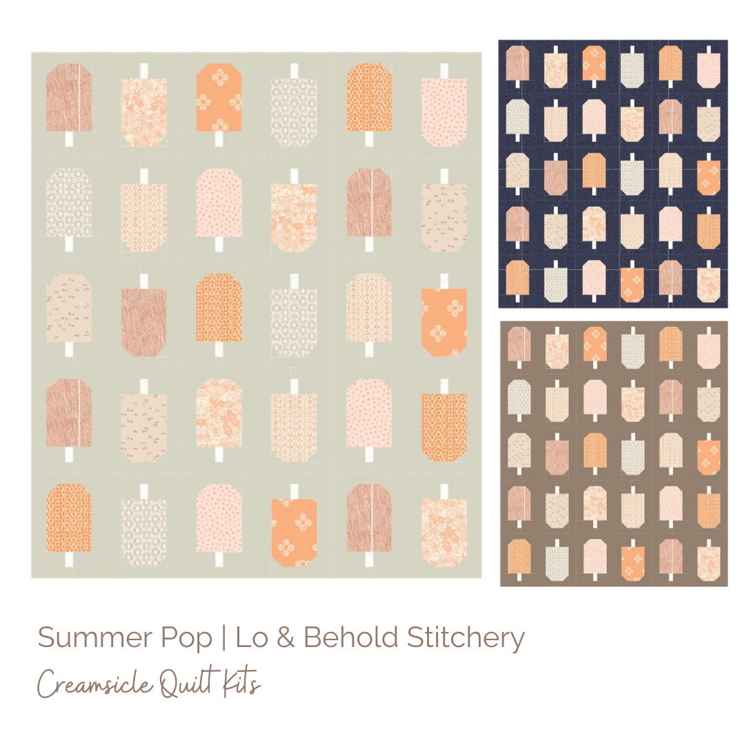 Creamsicle Summer Pop Quilt Kits by Global Fiber Shop for Lo and Behold