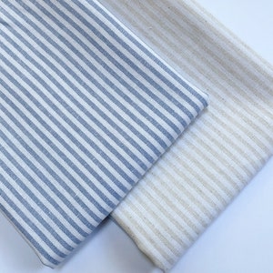 Essex Classic Yarn-dyed wovens, linen and cotton blend, stripe in natural colors, natural, or chambray