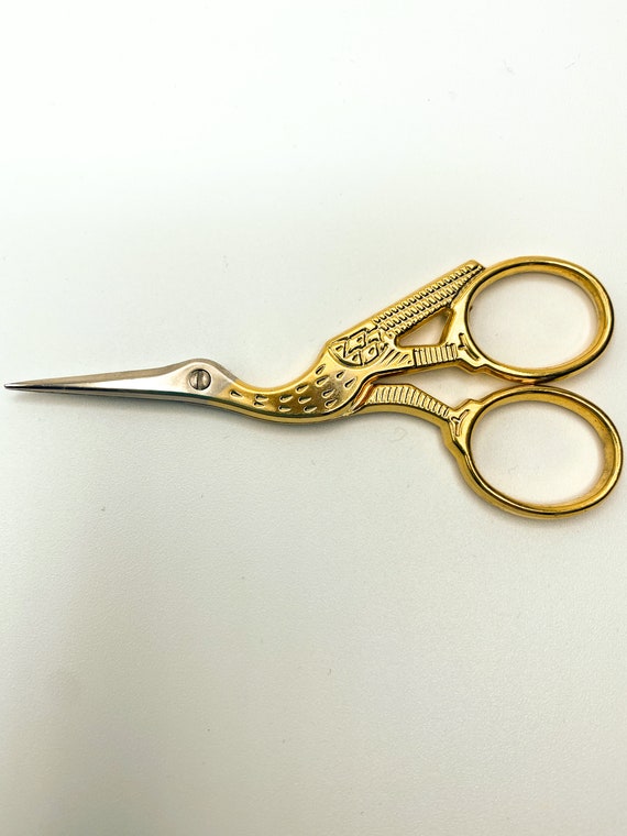 Ciseaux de broderie cigogne doré 9
