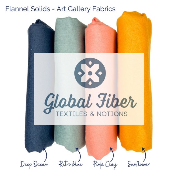 Solid DoubleBrushed Flannel by Art Gallery Fabrics Etsy
