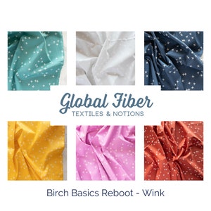 Wink by Birch Organic Fabrics, 100% organic cotton available in 1/2 yard lengths