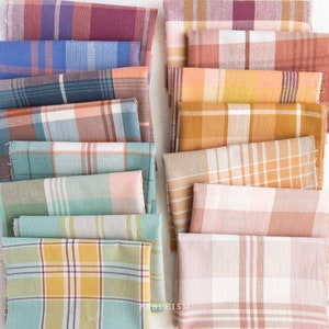Arcade Wovens by Fableism Supply Co, 1-8 of 15 shades, 100% Cotton woven fabric for quilting, garments and home decor, group 1 of 3