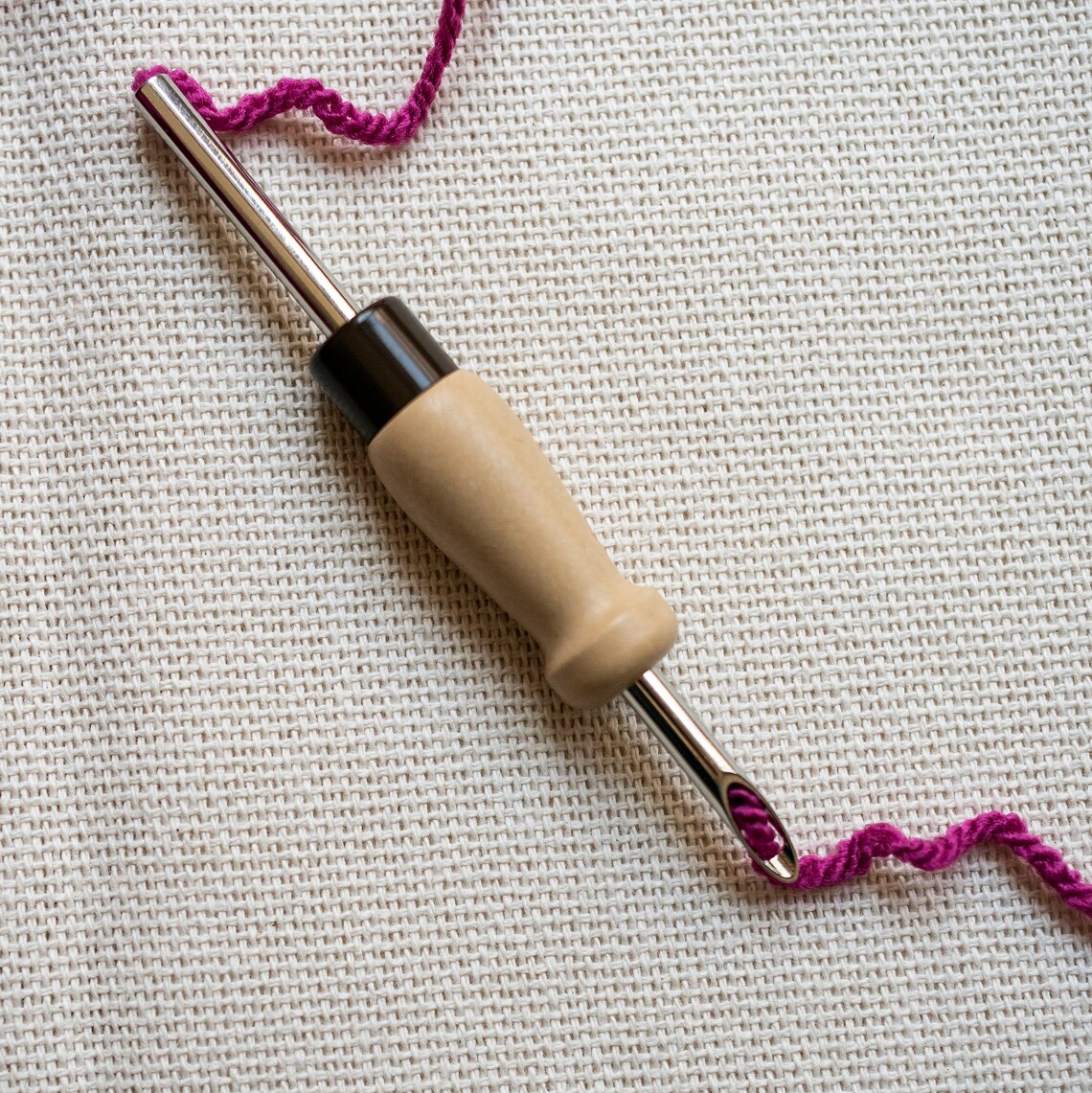 Punch Needle Kit Wooden frame frame with fabric 28cm x 28cm Etsy