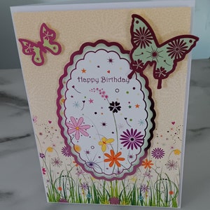 Carte de voeux de joyeux anniversaire 7 x 5 faite main