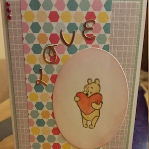Saint-Valentin Winnie l'ourson, carte de voeux d'amour