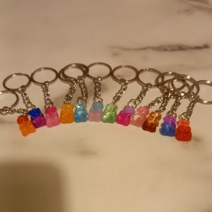 Gummy bear keyrings, keychains, bag charms